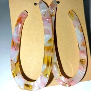 Trendy hoop Acrylic Resin Earrings